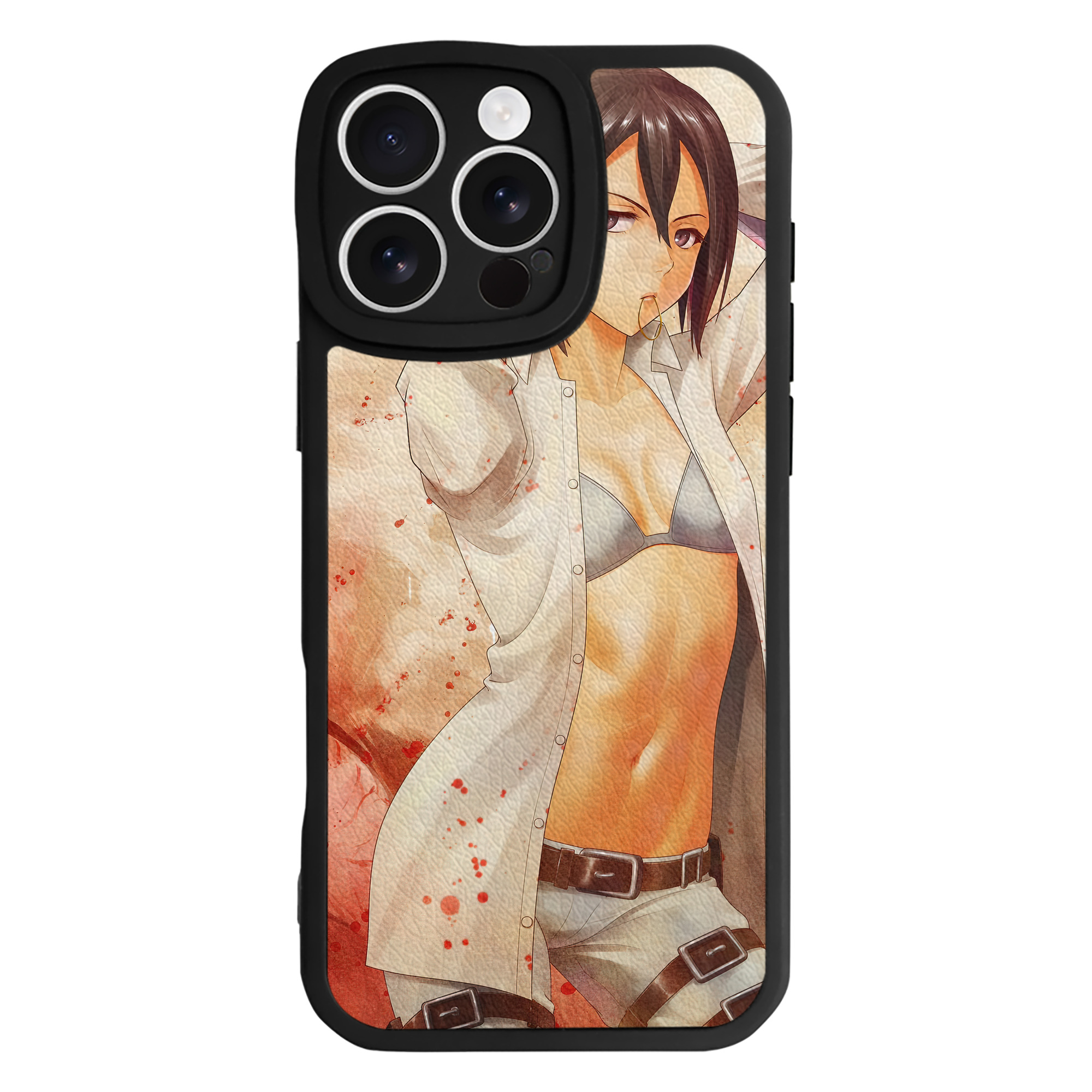 （画像用） 進撃の巨人 Attack on Titan 【iPhone 16シリーズ対応】シリコンスマホケース（レザー調） 材質：シリコン